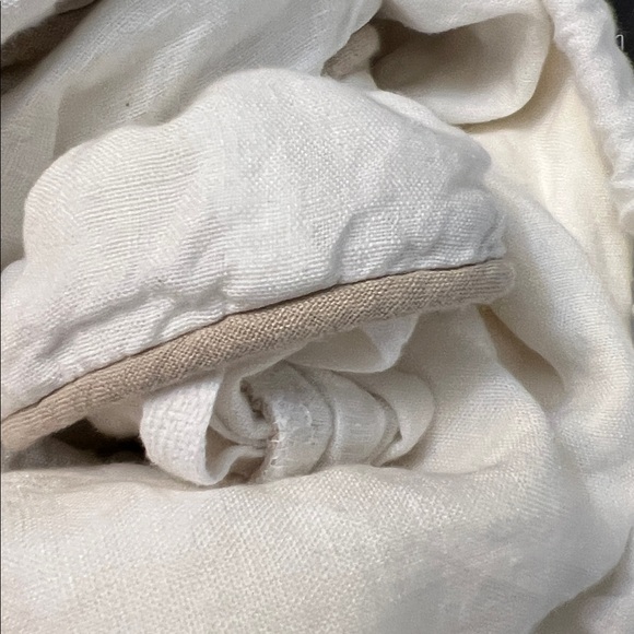 QUINCE EUROPEAN LINEN DUVET COVER SET KING/CAL KING IN IVORY - Picture 4 of 4